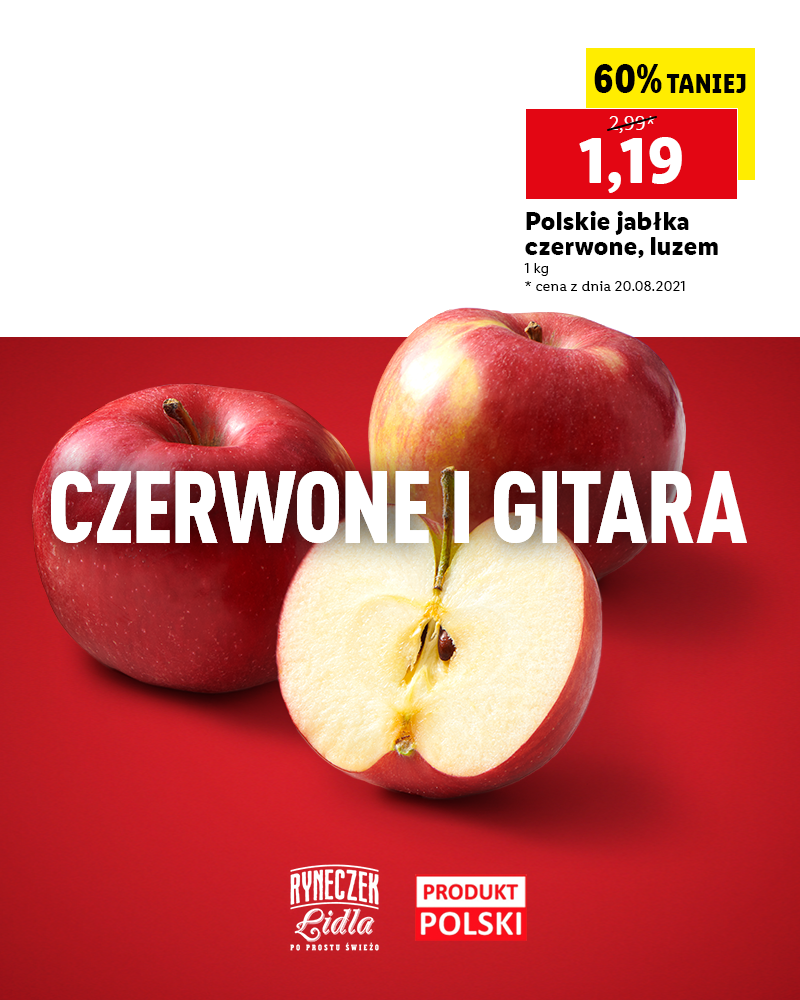 Polskie jabłka, ceny jabłek w Lidlu