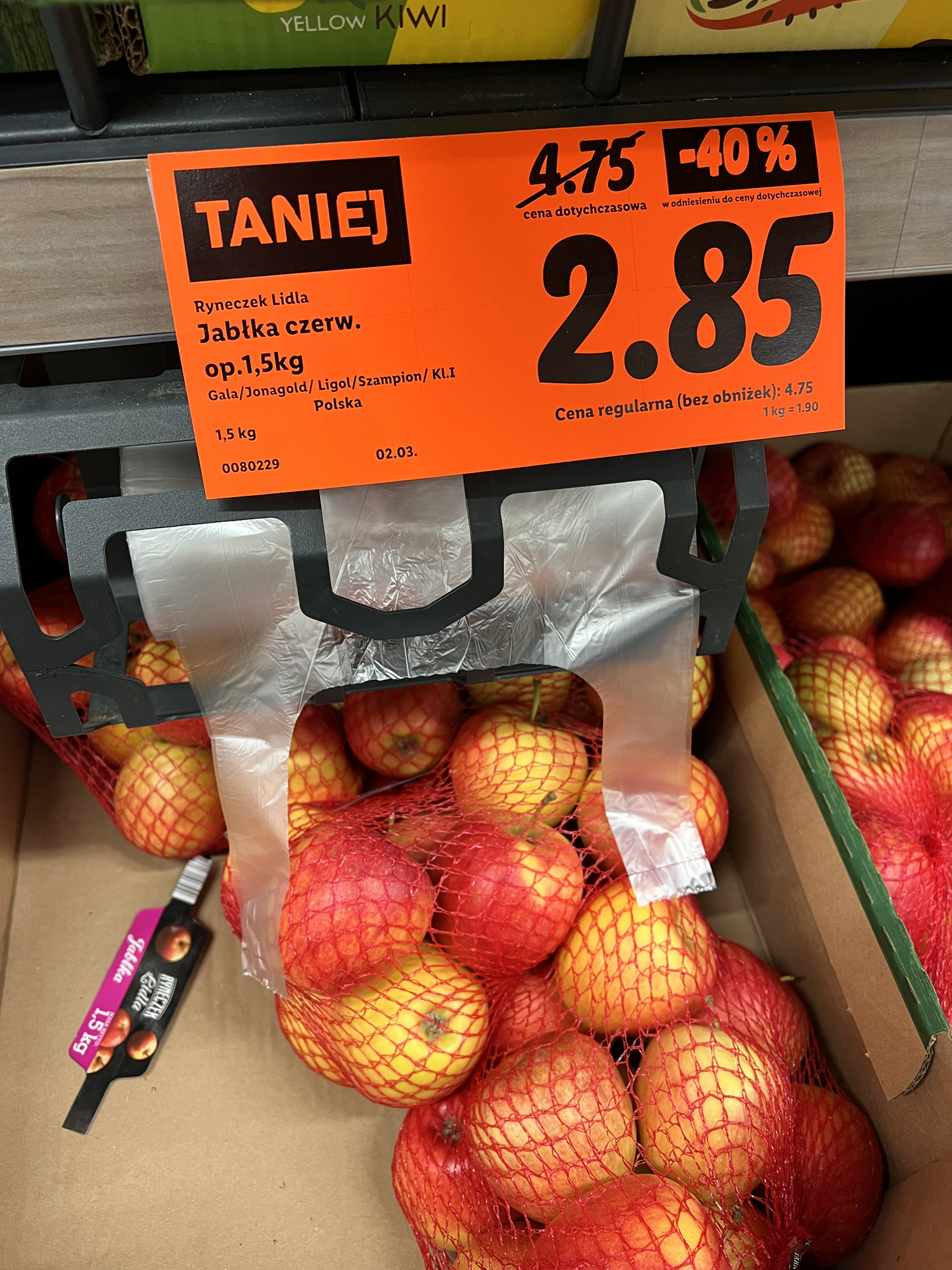 Ceny jabłek w Lidlu - 02.01.2023 - foto 2