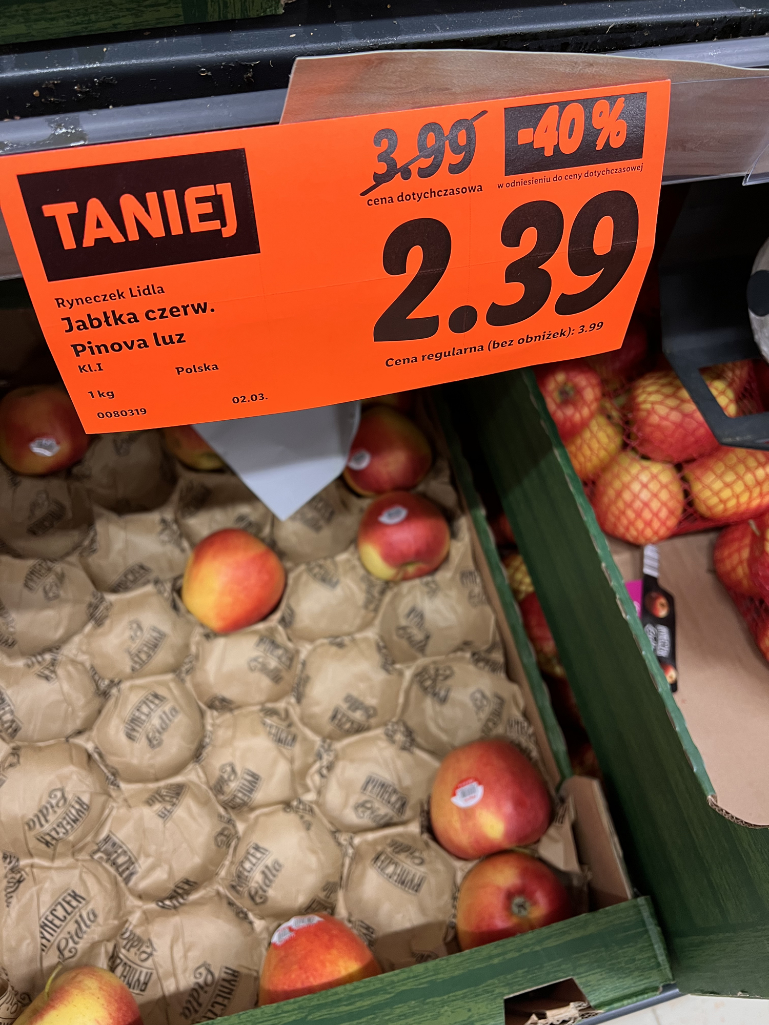 Ceny jabłek w Lidlu - 02.01.2023 - foto 3