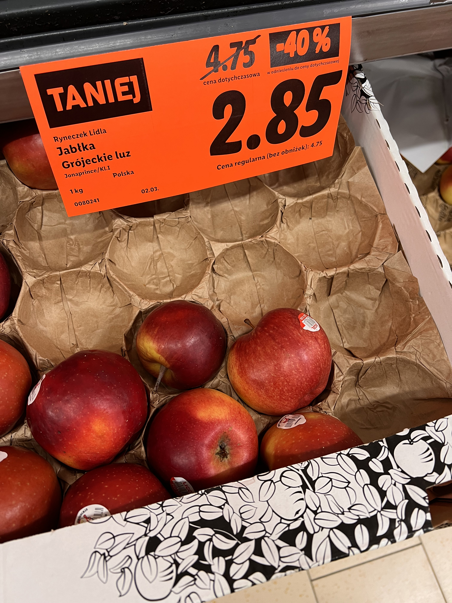 Ceny jabłek w Lidlu - 02.01.2023 - foto 4