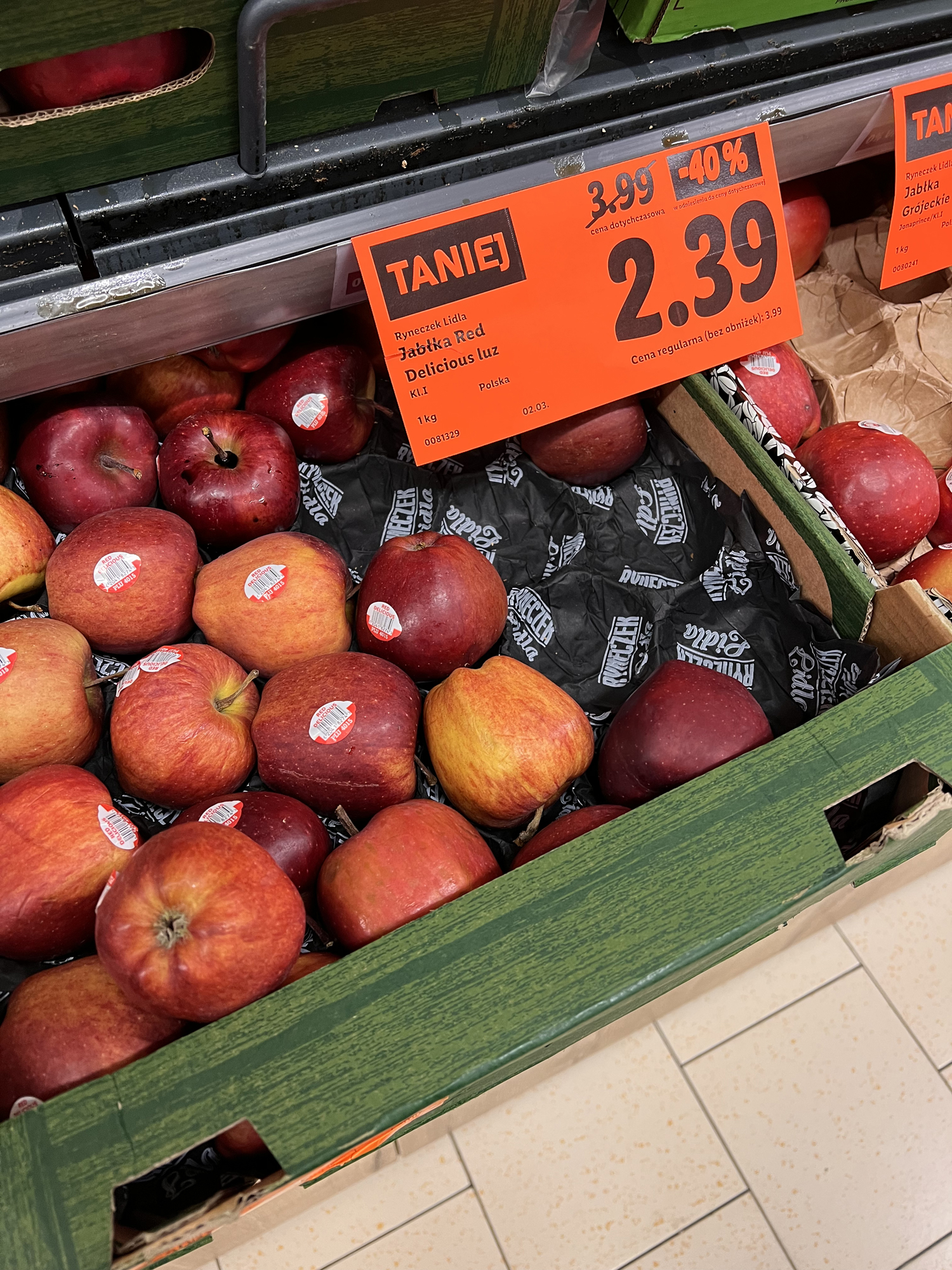 Ceny jabłek w Lidlu - 02.01.2023 - foto 5
