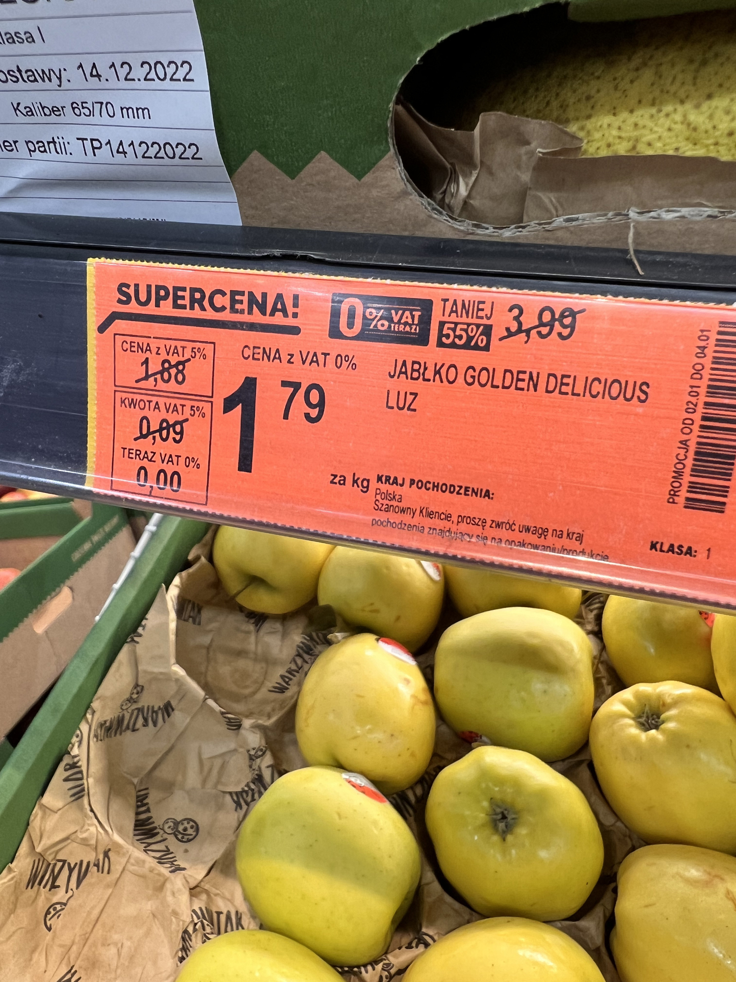 Ceny jabłek w Biedronce - 02.01.2023 - foto 8