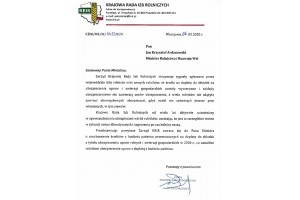  Pismo KRIR do Ministra Rolnictwa i Rozwoju Wsi