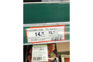  Truskawki 500 G w 15,754 zł