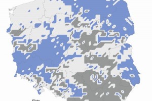  Grafika 9. Najbardziej prawdopodobna klasa sumy opadów w sierpniu 2020 r. według modelu IMGW-PIB.