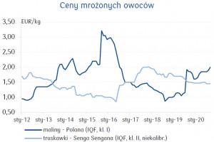  Ceny mrożonych owoców