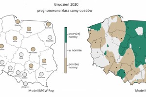  IMGW: Eksperymentalna prognoza długoterminowa temperatury i opadu na grudzień 2020 roku