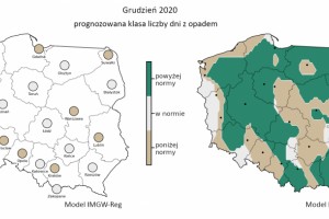  IMGW: Eksperymentalna prognoza długoterminowa temperatury i opadu na grudzień 2020 roku