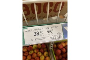  Jabłka - Gala - 3,14 zł brutto / za kg