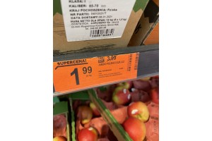  Jabłka w sieci sklepów Biedronka jest w cenie 1,99 za 1 kg