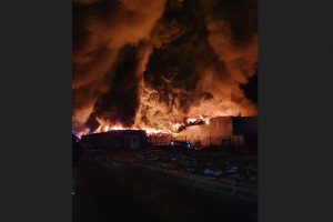  Pożar w Grupie Producentów Owoców Polskie Sady - 15.01.2021 - foto arekdeere