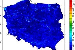  Parowanie za ostanie 30 dni (mapa na dzień 16 lutego 2021 r.).