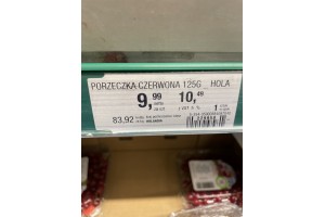  Ceny porzeczki czerwonej - importowanej - 27.02.2021