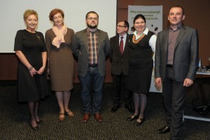 Dorota Kasza – Bayer CropScience, Renata Bielecka – KRUS Biuro Prewencji i Rehabilitacji, dr Michał Krysiak – Bayer CropScience, Zbigniew Rapacki - KRUS Biuro Prewencji i Rehabilitacji, Iwona Krych – Stec – Bayer CropScience, dr Michał Gazdecku – Kleffmann Group.