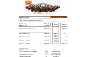  Kubota Finance - plan 24 miesiące