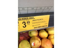  Cena jabłek Polskich XL w sieci sklepów Biedronka