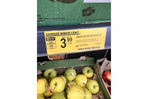  Cena jabłek Golden Delicious w sieci sklepów Biedronka