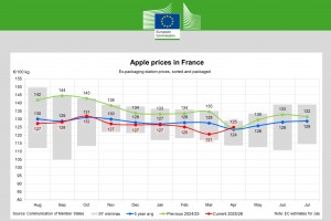 Ceny jabłek we Francji - kwiecień 2026
