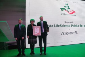 Nagroda im. prof. Szczepana A. Pieniążka - Vaxiplant SL, zgłoszony przez firmę Arysta LifeScience Polska Sp. z o.o.