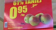Jabłka, 61% taniej, TAK, TYLKO