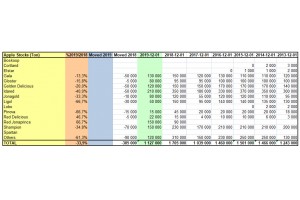  WAPA: Stan zapasów jabłek w Polsce - grudzień 2019 r.