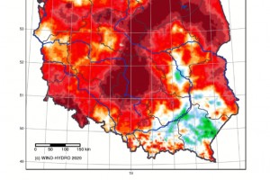  Mapa danych projektu S4D (Service 4 Drought) realizowanego ze środków Europejskiej Agencji Kosmicznej.