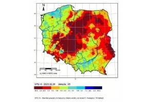  Warunki zasilania opadem za ostatnie pól roku – czyli jesień i zimę; źródło: dane projektu S4D (Service4Drought) – windhydro.pl