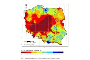  Mapy wskaźnika SPEI-3z danych projektu S4D (Service 4 Drought) realizowanego ze środków Europejskiej Agencji Kosmicznej (ESA)