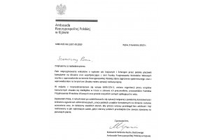 Odpowiedź Ambasady RP w Kijowie ws. wydawania wiz Ukraińcom