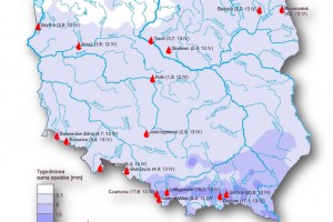  Rozkład tygodniowej sumy opadów oraz wybrane maksymalne dobowe sumy opadów (w okresie 7 kwiecień – 14 kwiecień 2020 r.)